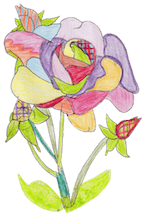 Rose en vase